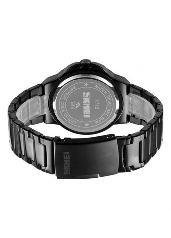 Мужские наручные часы 1712 Черный с белым циферблатом Skmei (314484089)