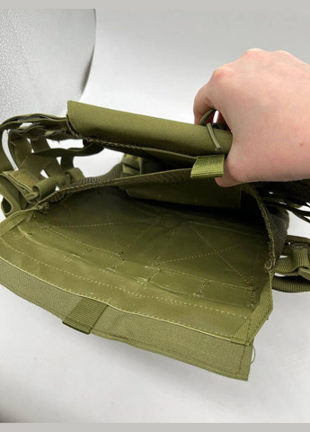 Жилет молли тактический плитоноска облегченная MOLLE олива зеленая военная армейская No Brand (299461007)