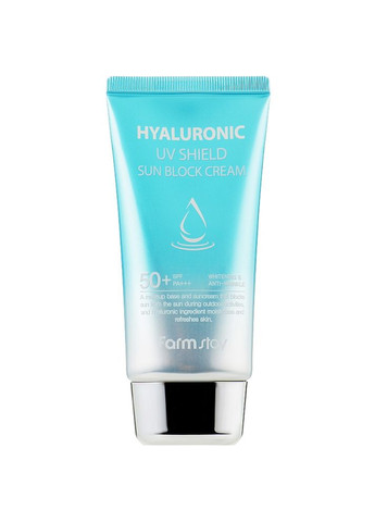 Сонцезахисний крем із гіалуроновою кислотою Hyaluronic Uv Shield Sun Block Cream SPF50+ PA+++ 70 г (8809426958153) FarmStay (349755046)
