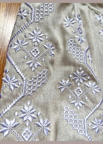 Молочная вышиванка для девочки молочная льняная блуза с белой вышивкой узор орнамент лен (325451633)