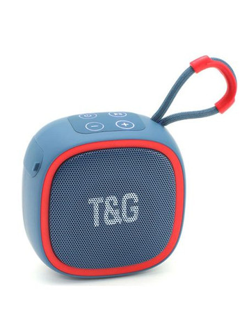 Портативная Bluetooth колонка TG659 с ремешком, Bluetooth колонка с подсветкой. Цвет: синий No Brand (359474594)