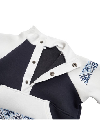 Голубой костюм с вышивкой, трикотажный, утепленный, р.86, голубой () Twins W-122-КТУ-86-04