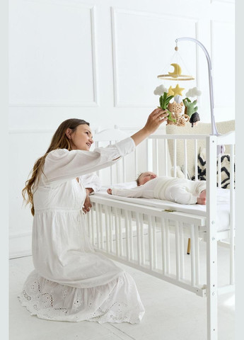 Детский мобиль на кроватку WoollyFox "Друзья из дальних краев: леопард, кенгуру, крокодил, попугай" No Brand (362497429)