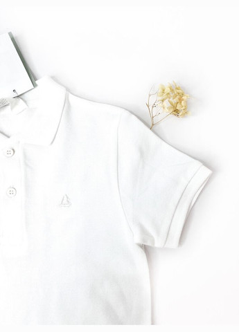 Белая футболка-поло 104 см белый артикул л1242 H&M