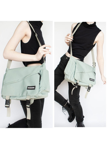 Оливковая сумка мессенджер для учебы классическая в школу вместительная А4 5 отделений школьный классический шопер для студента No Brand (350935455)