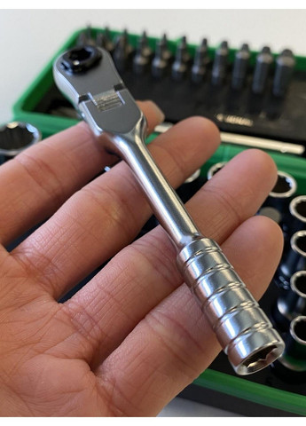 Трещотка мини 1/4" с шарниром 60 зубцов (исп. с FTDF0810) TOPTUL (289364400)