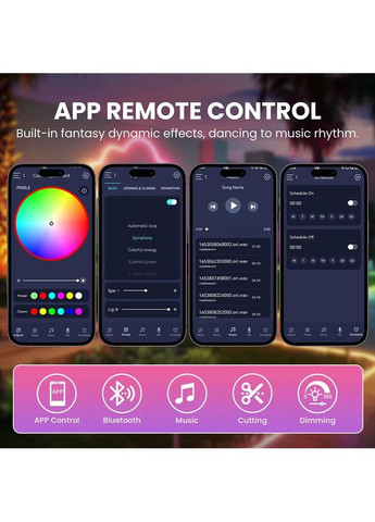 Неонова LED-стрічка USB на 5м Гнучка світлодіодна стрічка з пультом Ribbon RC-16781 RGB Multicolor No Brand (355795996)