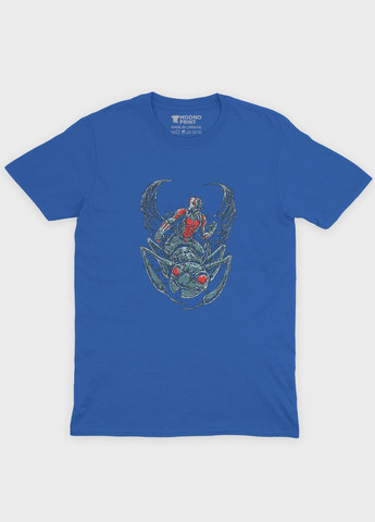 Синя демісезонна футболка для дівчинки з принтом супергероя - людина мураха (ts001-1-grr-006-026-001-g) Modno