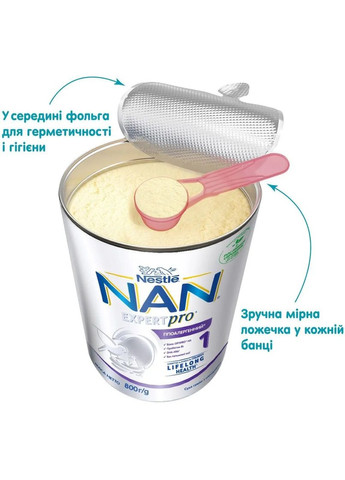 Сухая смесь Expert Pro Гипоаллергенная 1, для детей с рождения, 800 г NAN (341083404)