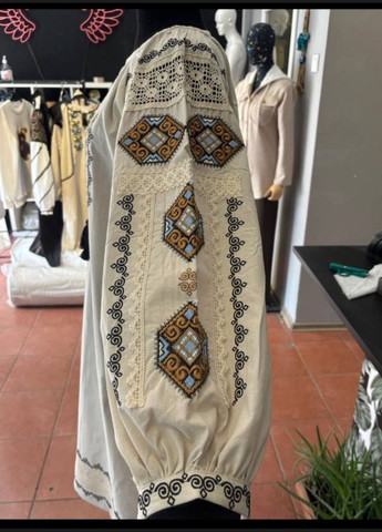 Бежева етнічна сукня "маланка" ESQ