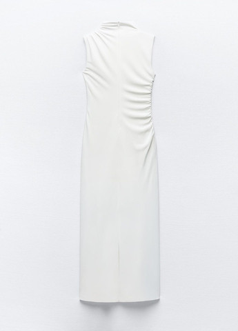 Белое праздничный платье Zara однотонное