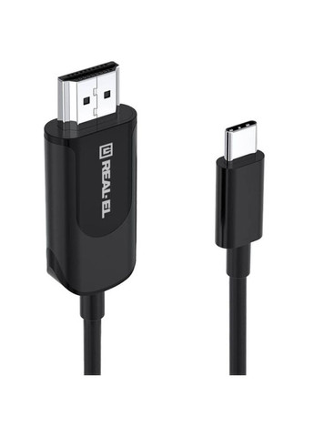 Кабель CHD-180 Type-C - HDMI 4K Black (EL123500044) Real-El (323127667)