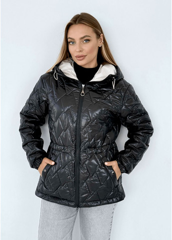 Чорна демісезонна куртка elina (01199-brown144) MioRichi