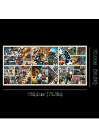 Пазлы Мстители Marvel 9000 элементов серии Безграничная коллекция 199х93 см Разноцветный 81023 Trefl (360646849)