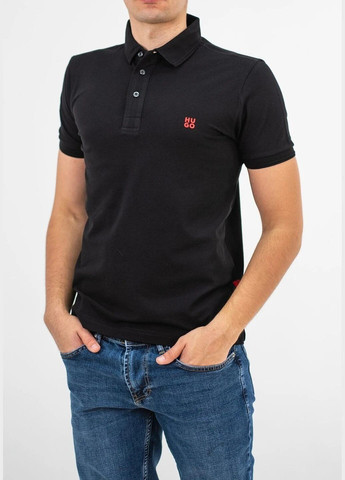 Поло чоловіче Hugo Boss cotton-piqué regular-fit polo shirt with red logo (292115601)