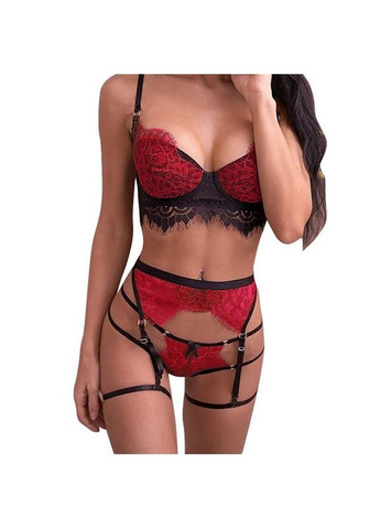 Красный демисезонный комплект белья «элегия» No Brand