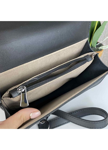 Женская мини сумочка клатч на цепочке черная экокожа ProDobro (363260196)