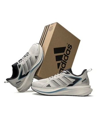 Светло-серые демисезонные кроссовки мужские adidas No Brand Duramo Speed Light Grey