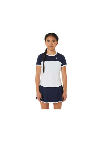 Біла літня футболка boys tennis ss top cream/dark cobalt Asics