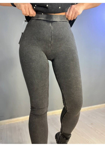 Лосини жіночі A-N 2306 рубчик варка трикотаж сірий No Brand (305848718)