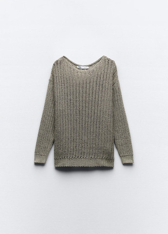 Оливковый (хаки) демисезонный свитер Zara