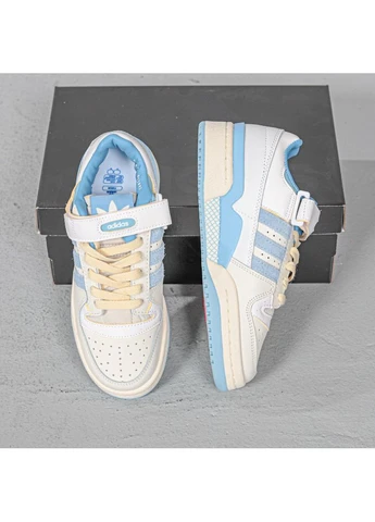 Синие демисезонные кроссовки мужские adidas forum 84 low carolina blue адидас форум 84 синие No Brand