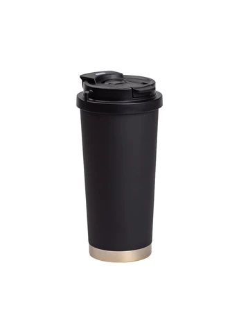 Термочашка Coffee з нержавіючої сталі з ремінцем 500 мл чорна HP-14-17B Jooki (360921176)