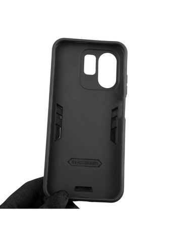 Чехол для телефона Smart 9 бронированный с магнитным кольцом-держателем на инфиникс смарт 9 чёрный Infinix (366236222)