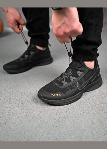 Черные летние мужские кроссовки zoom black 4 Nike