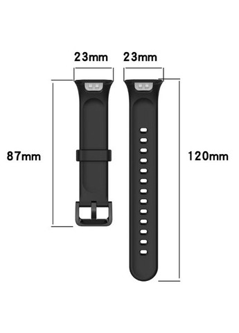Силиконовый ремешок для Xiaomi Mi Band 7 PRO (совместимый). Цвет: ЧЕРНЫЙ. No Brand (370101854)