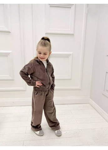 Детский велюровый костюм на молнии «Няшка» — ЗАМЕРЫ В ОПИСАНИИ GD/GL Модний простір (370601476)