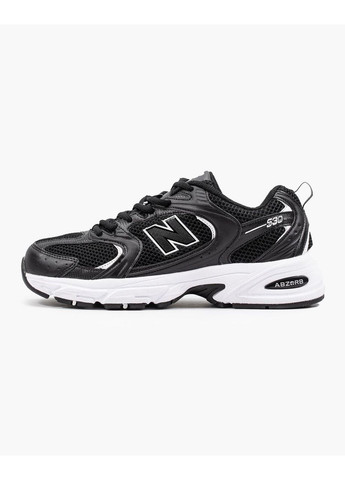 Чорні Осінні кросівки чоловічі new balance 530 black white нью беланс 530 No Brand