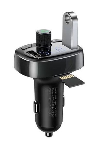 FM трансмітер Bluetooth модулятор S-09 2USB CCALL-TM01 адаптер зарядний пристрій Чорний Baseus (306447710)