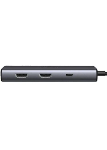 Док-станція USB3.1 Type-C --> HDMIx2 60Hz(8k30Hz)/USB3.0x2/Type-C/PD 100W CM498 6in1 Ugreen (397312610)