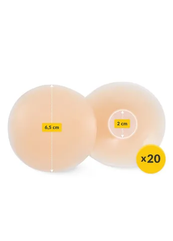 Наклейки на соски Nipple Covers силиконовые 20 шт Beige () 4FIZJO P-5905973401517 (345714752)