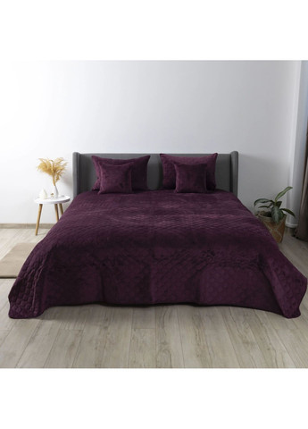 Євро покривало 220*240 см велюрове гіпоалергенне Бордове (24460220240) ТЕП (364237735)