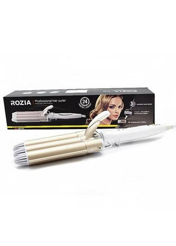 Потрійна конусна плойка HR-722 Pro для волосся з керамічним покриттям Білий Rozia (281328222)