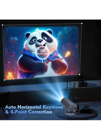 Портативний смарт-проєктор 4K Ultra HD SMART, Android/iOS, Wi-Fi 6, Bluetooth, HDMI, домашній кінотеатр Lucky Day Shop (362210996)