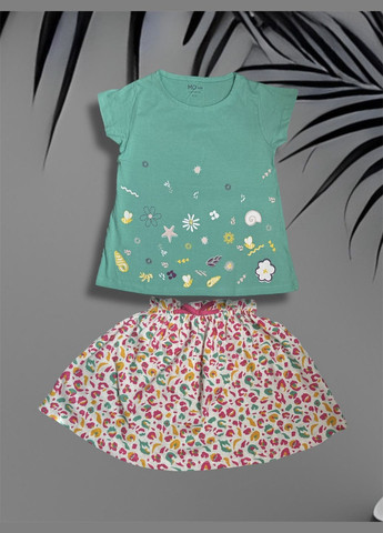 Зеленый костюм юбочный Mo