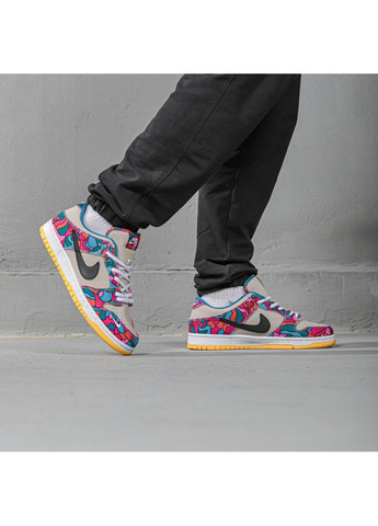 Цветные демисезонные кроссовки мужские nike parra x sb dunk low 2021 найк сб данк No Brand