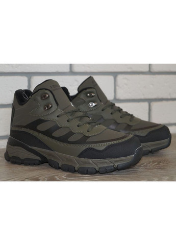 Хаки повседневные, кэжуал зимние ботинки зимние подростков хаки с черным FDEK