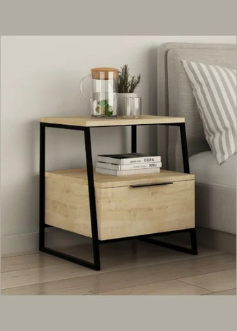 Прикроватная тумба из дерева Бикеле 60 венге-бланже (ПТМ-60161201) No Brand (328072799)