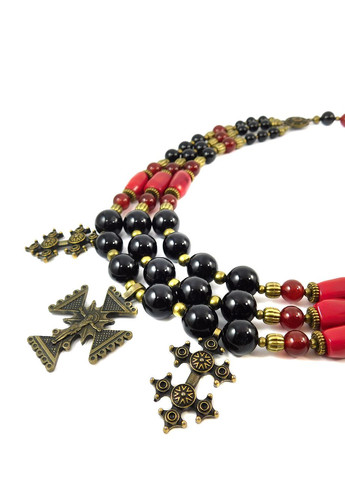 Ожерелье "Харитина" Агат, Коралл, Сердолик Fursa fashion (322313294)