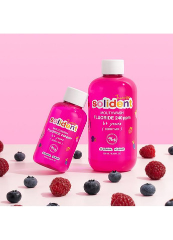 Дитячий ополіскувач для ротової порожнини Junior Berry Mix Mouth Wash, 250 мл Solident (365842943)