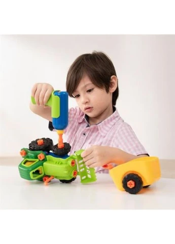 Конструктор Трактор із шуруповертом 29 деталей EDU-Toys (396244701)