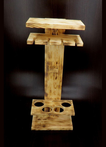 Настенная винная полка из дерева Кутино бенгала (ПНК-015227) No Brand (327426501)