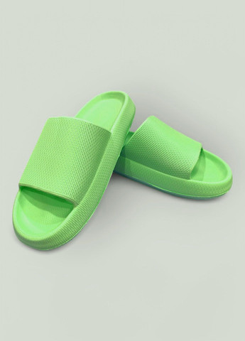 Неперевершені салатові шльопанці No Brand (329997807)