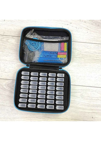 Набор инструментов для работы с алмазной мозайкой 87 предметов в кейсе синего цвета No Brand 6346 (360889932)