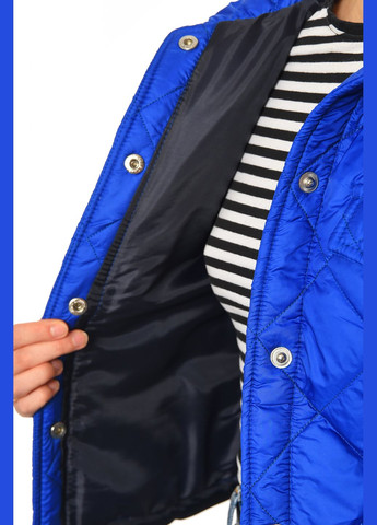 Темно-синя демісезонна куртка жіноча демісезонна темно-синього кольору Let's Shop