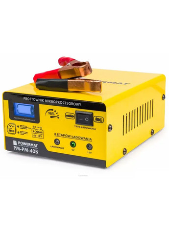 Інтелектуальний імпульсний зарядний пристрій 6 В/12 В Заряджання для АКБ, автомобільного акумулятора Powermat PM-PM-40B (345707515)